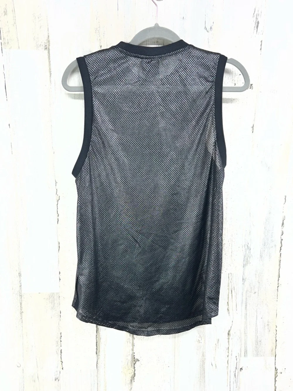 Ivy Park Metallic Mesh Logo Oversized Jersey Tank Womens XXS
